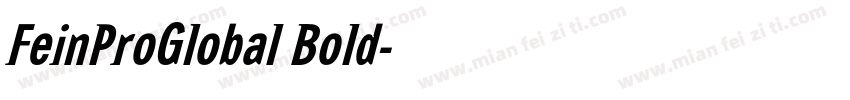 FeinProGlobal Bold字体转换